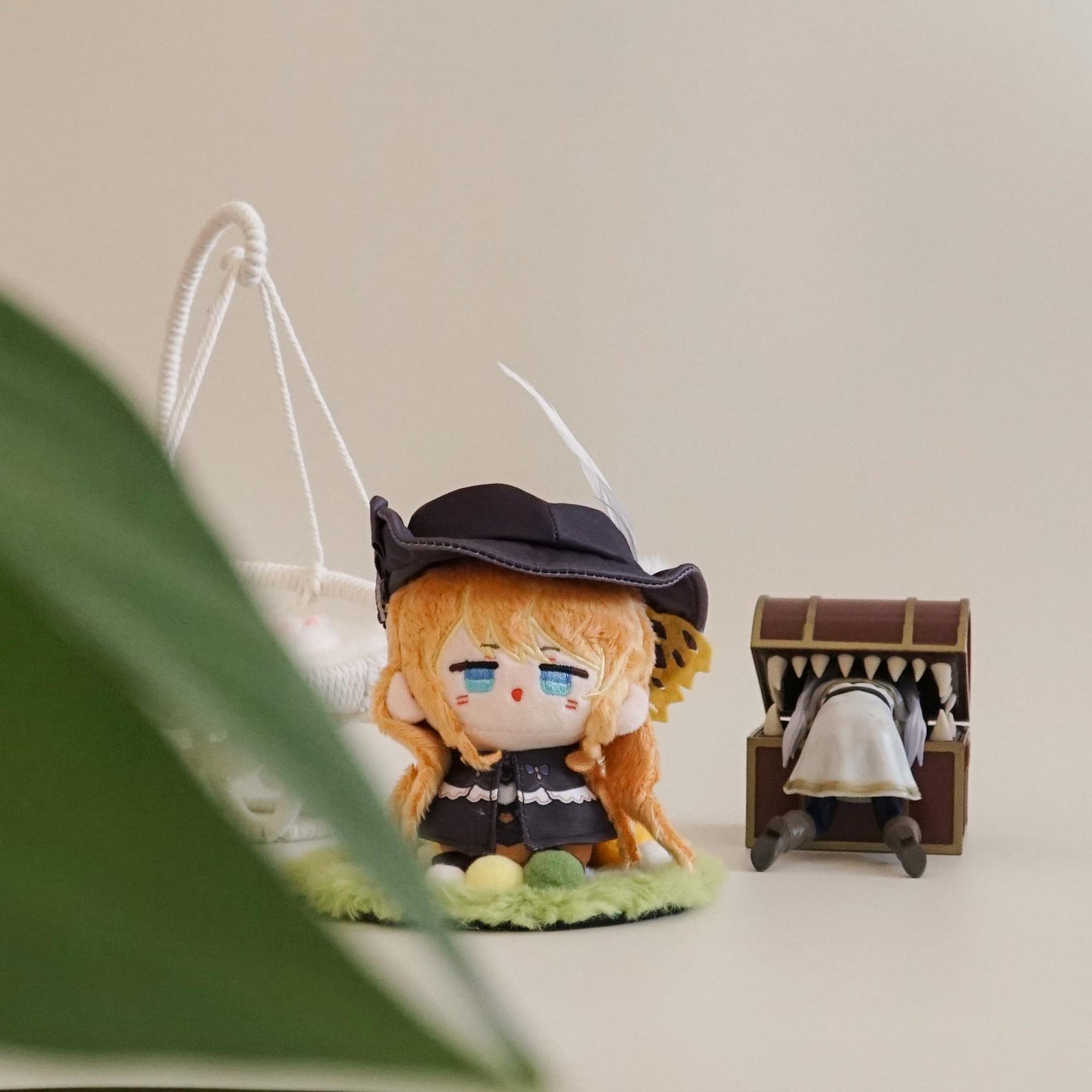 Genshin Impact Navia Caspar Mini Plush Keychain Bag Charm Fontaine Fanmade 4 Inch Plushie Gift detail image 5