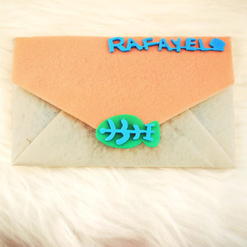 Handmade Love and Deepspace Felt Envelope Rafayel Sylus Surprise Gift Chibi Stationery Fanmade LADS Letter Holder detail image 6