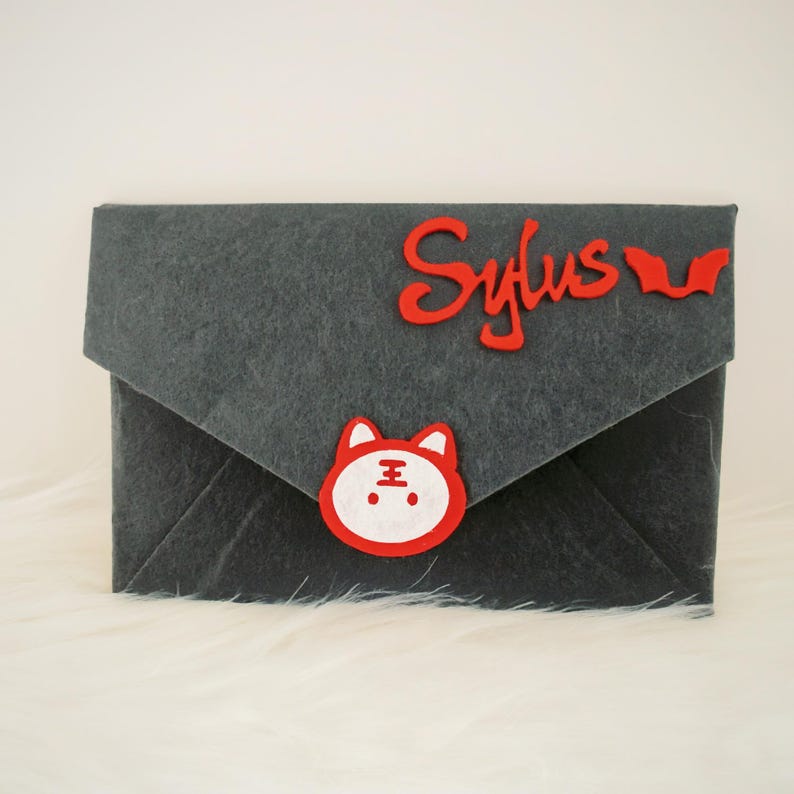Handmade Love and Deepspace Felt Envelope Rafayel Sylus Surprise Gift Chibi Stationery Fanmade LADS Letter Holder detail image 1