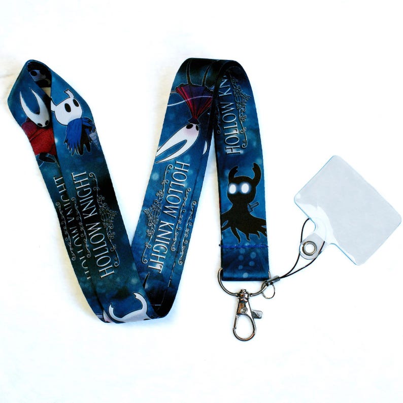 Hollow Knight Printed Phone Lanyard with Clear Tab Insert Fanmade Device Strap