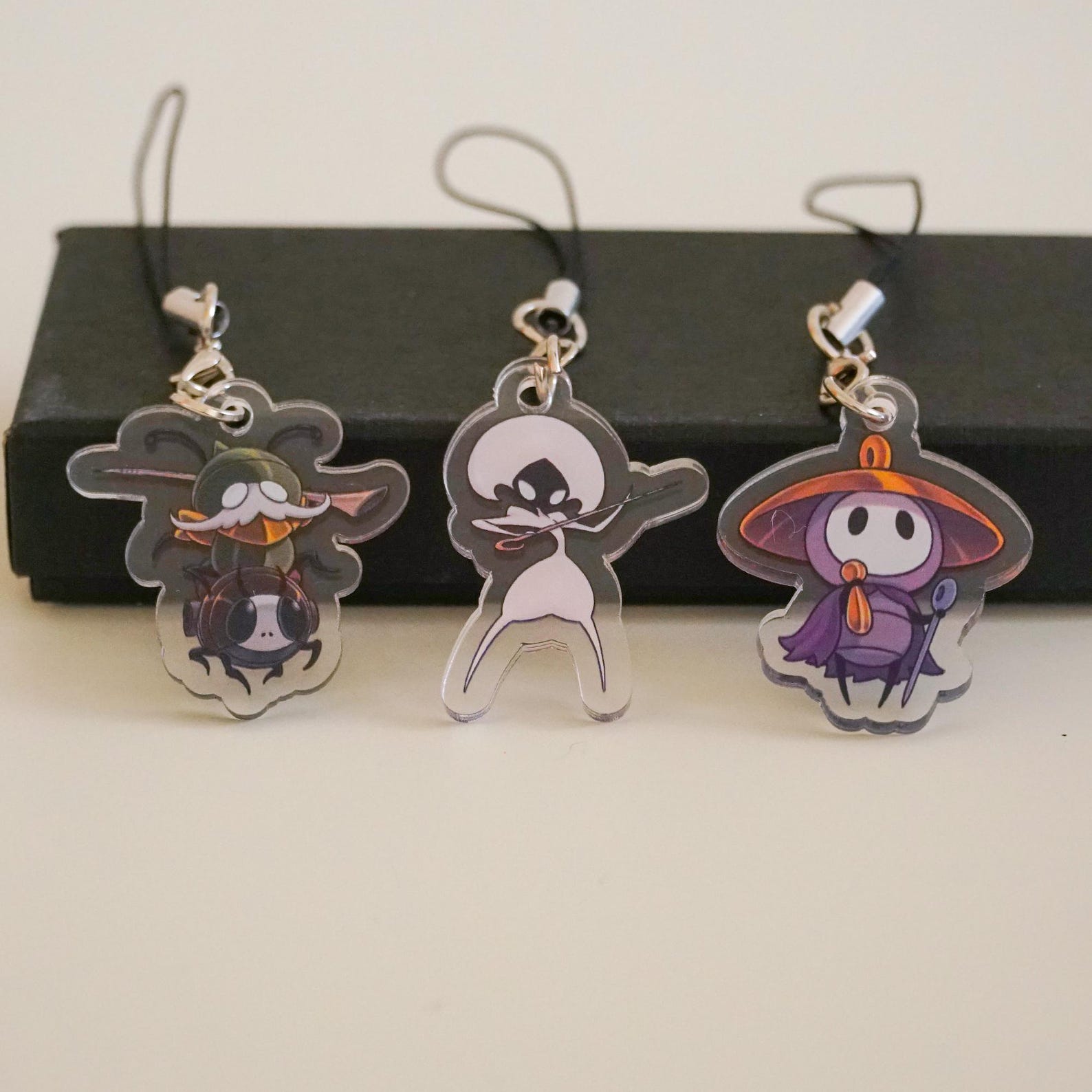 Hollow Knight Silksong NPC Acrylic Keychain Set Fanmade Hornet Lace Sherma Charms detail image 1
