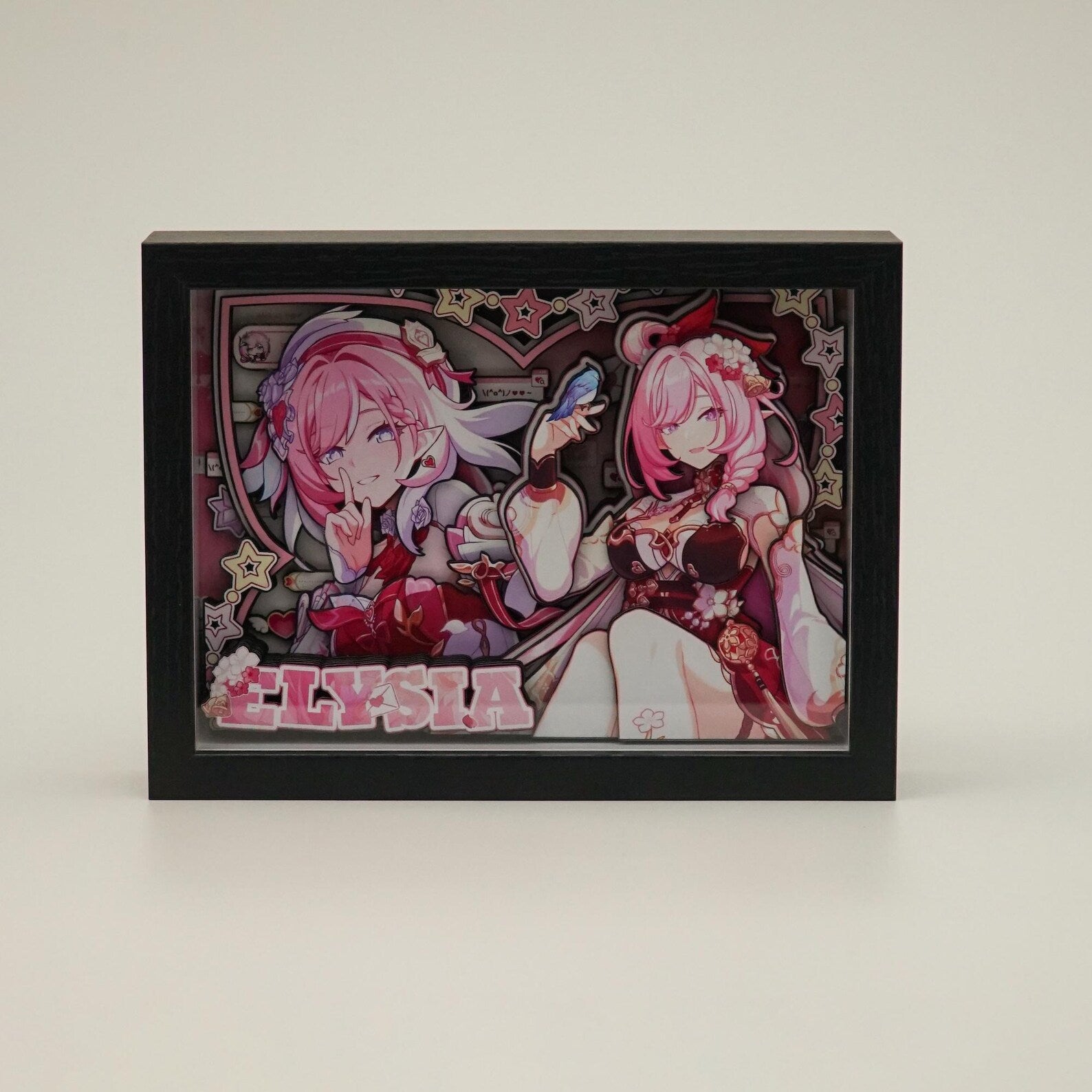 Honkai Impact 3rd Elysia 3D Paper Art Frame Handmade Elysian Realm Flame-Chaser Layered Desk Display Fanmade Gift detail image 2