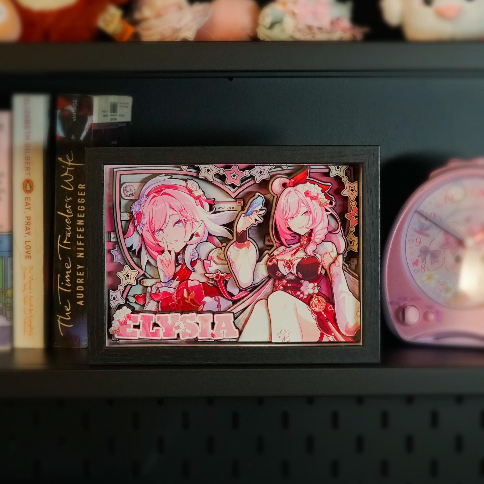 Honkai Impact 3rd Elysia 3D Paper Art Frame Handmade Elysian Realm Flame-Chaser Layered Desk Display Fanmade Gift detail image 3