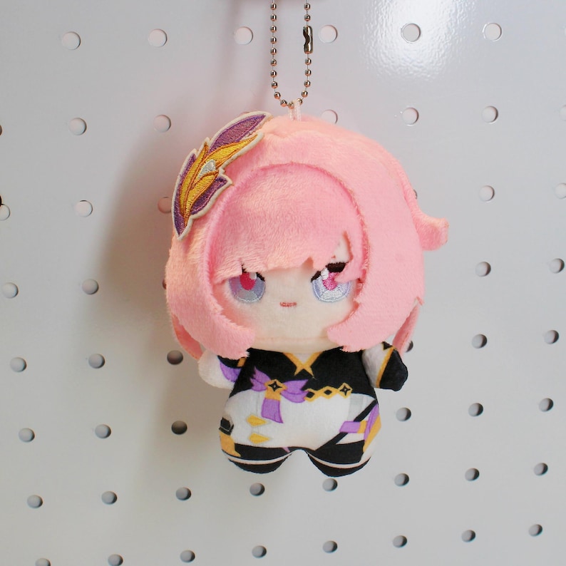 Honkai Impact 3rd Elysia 4 Inch Plush Keychain Mini Doll Elysian Realm Flame-Chaser Fanmade HI3 Bag Charm Gift
