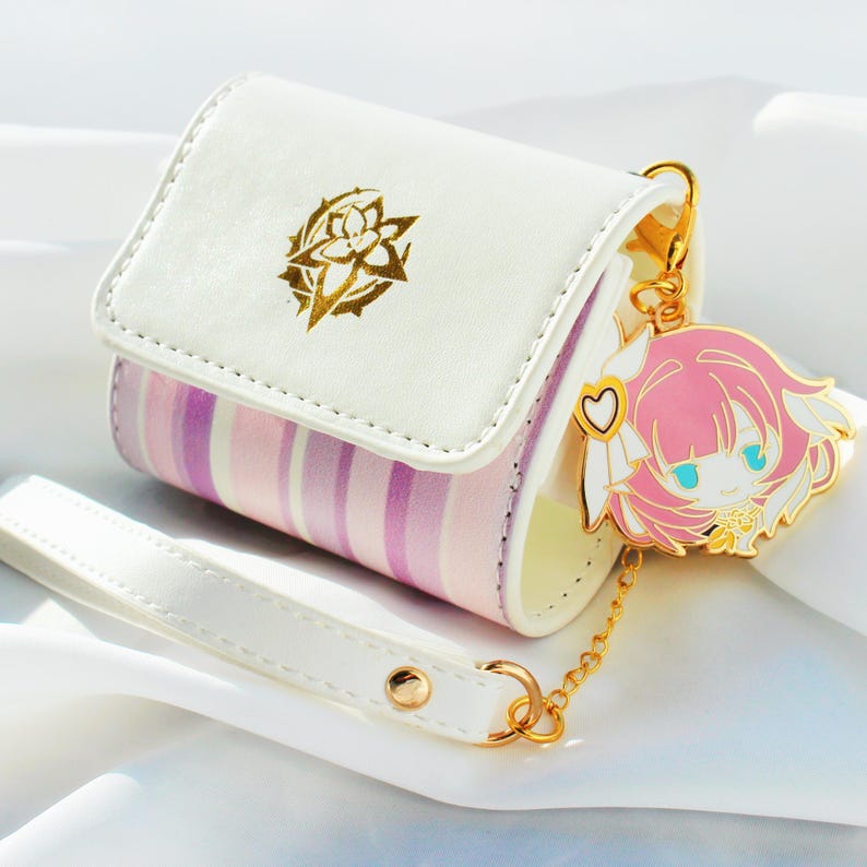Honkai Impact 3rd Elysia Earphone Case AirPods Cover Pink Flip Bag Style Fanmade Elysian Realm Charm Protective Case
