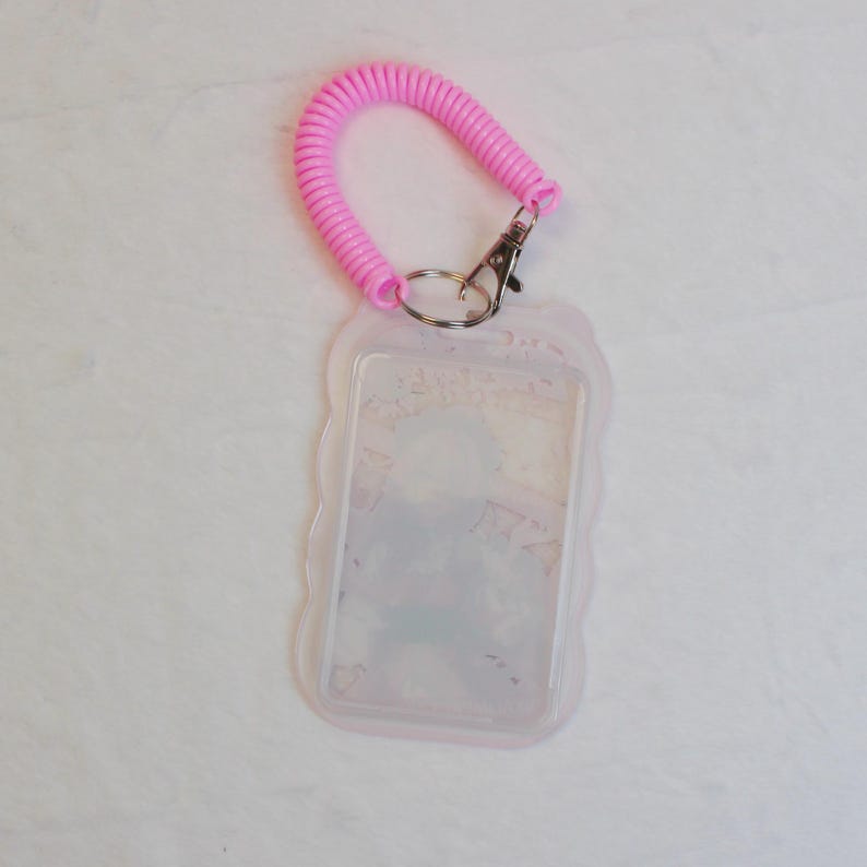 Honkai Impact 3rd Elysia ID Card Holder with Lanyard Pink Wavy Badge Holder Elysian Realm Fanmade Work Badge Accessory detail image 5
