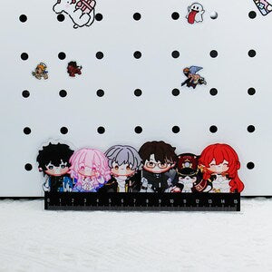 Honkai Star Rail Chibi Ruler Dan Heng Jing Yuan March 7th 15cm Anime Stationery Fanmade Student Gift detail image 6