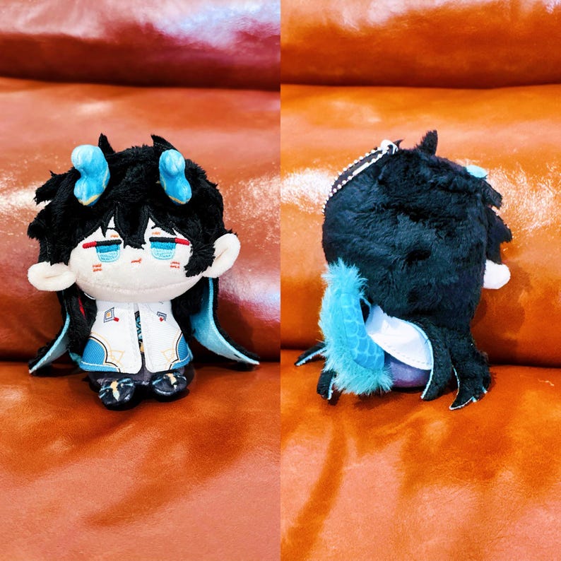 Honkai Star Rail Sitting Plush Keychains Imbibitor Lunae Acheron Sparkle Blade Aventurine 10cm Bag Charm Fanmade Gift