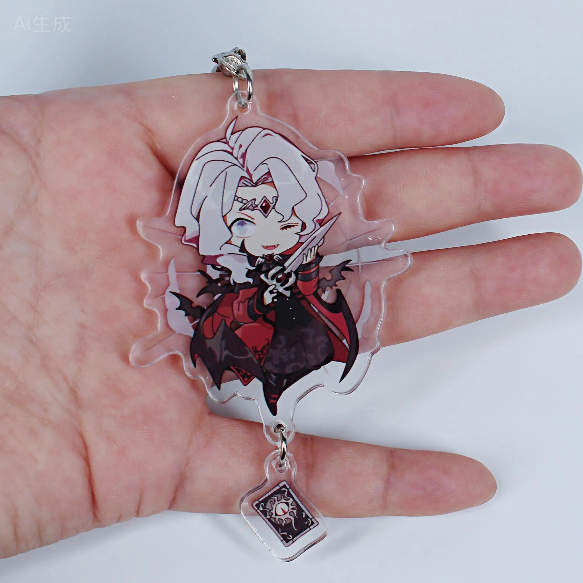 Identity V Cute Keychain Set Fanmade Aesop Kurt Joseph Seer Naib Cheshire Cat Charms detail image 8