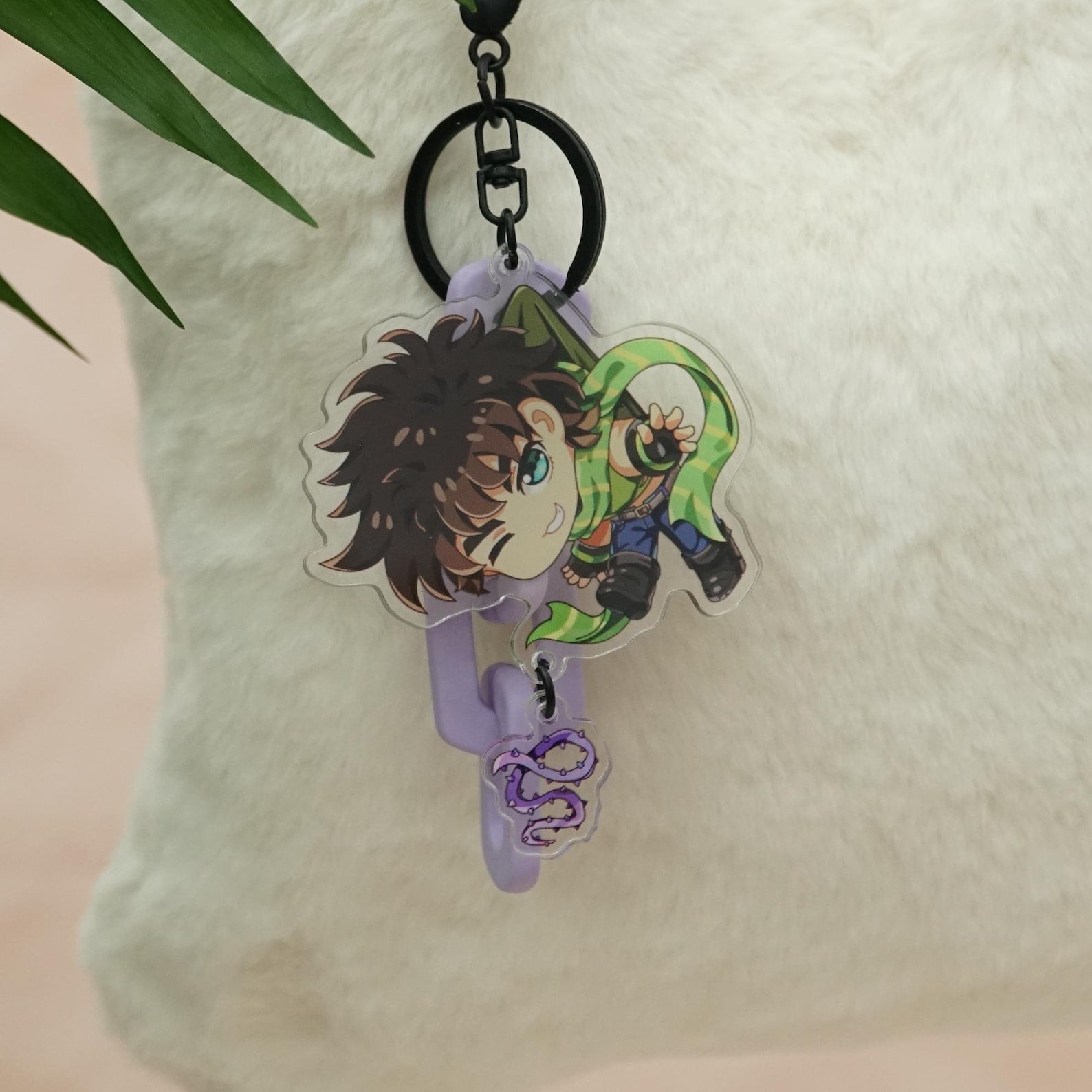 JoJo’s Bizarre Adventure Acrylic Keychain Fanmade JJBA Chibi Charms Jotaro Dio Joseph detail image 2