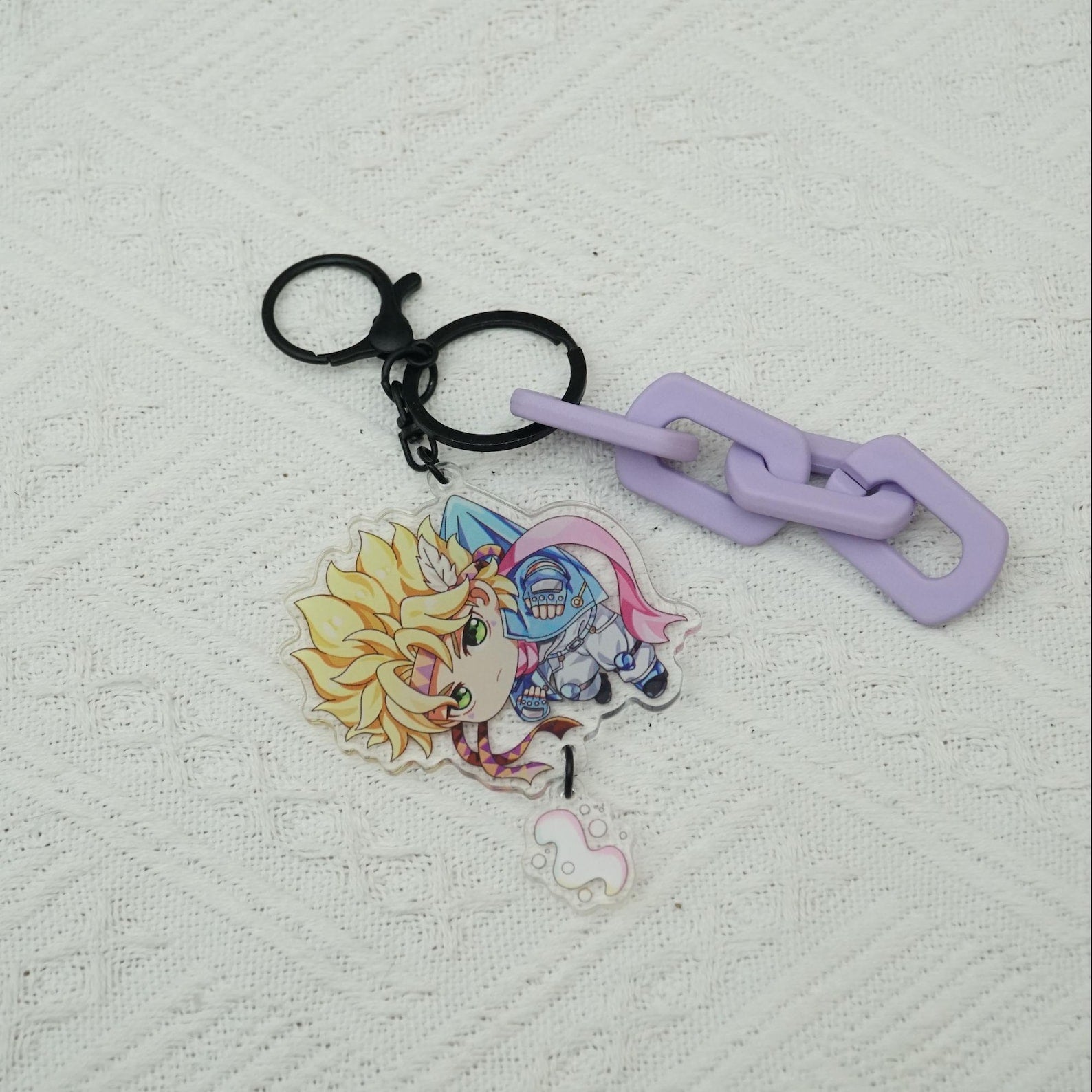 JoJo’s Bizarre Adventure Acrylic Keychain Fanmade JJBA Chibi Charms Jotaro Dio Joseph detail image 5