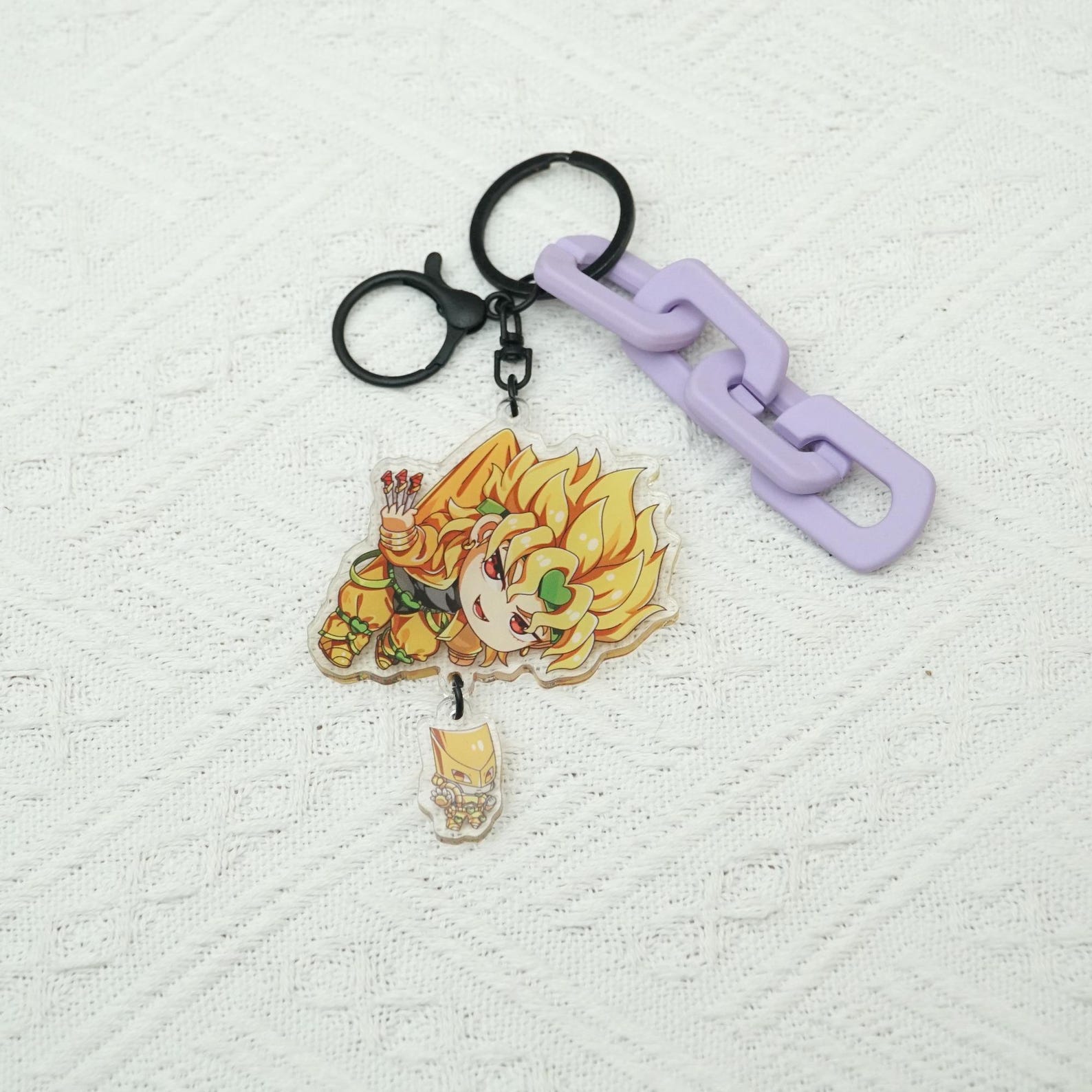 JoJo’s Bizarre Adventure Acrylic Keychain Fanmade JJBA Chibi Charms Jotaro Dio Joseph detail image 6