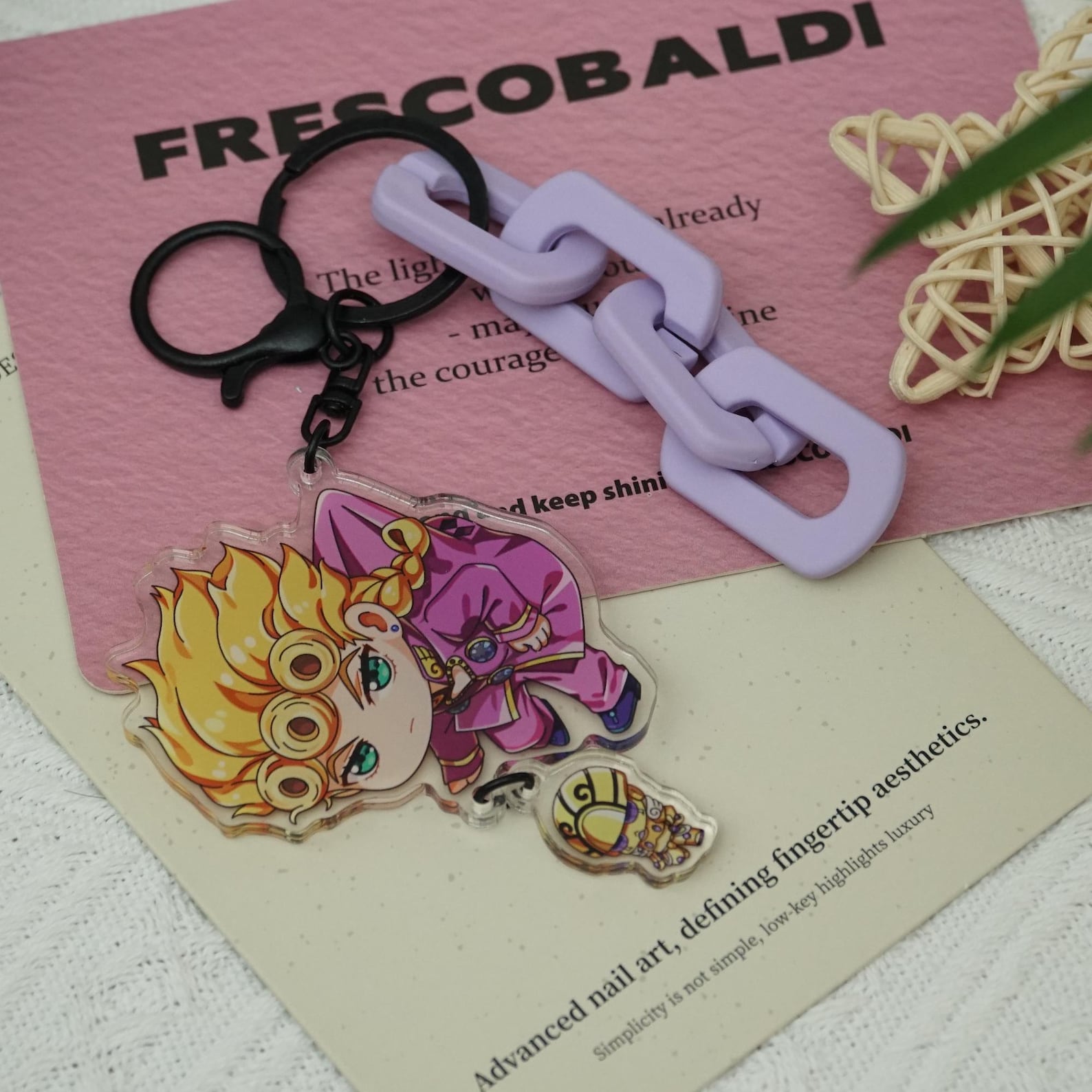 JoJo’s Bizarre Adventure Acrylic Keychain Fanmade JJBA Chibi Charms Jotaro Dio Joseph detail image 1