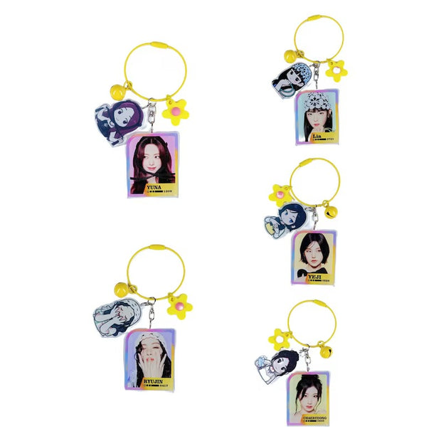 K-pop-ITZY-Acrylic-Keychains-Yeji-Lia-Ryujin-Chaeryeong-Yuna-Double-Sided-Charm-00002