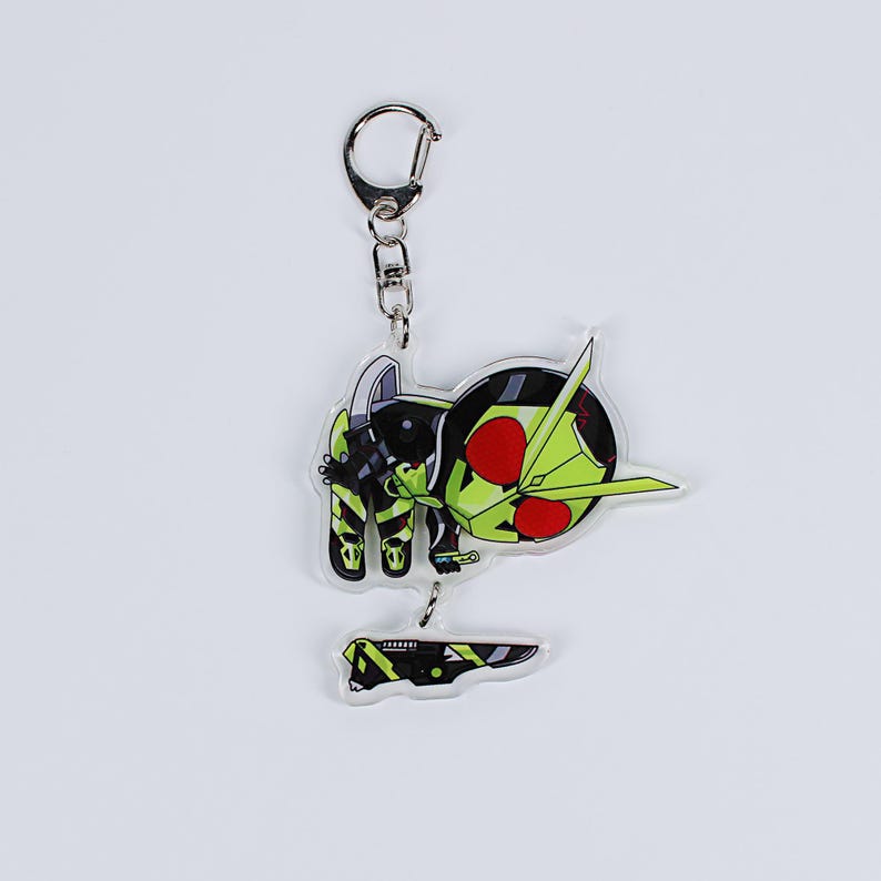 Kamen Rider Acrylic Keychain Set Decade Ex-Aid Build Zi-O Zero-One Fanmade Charms