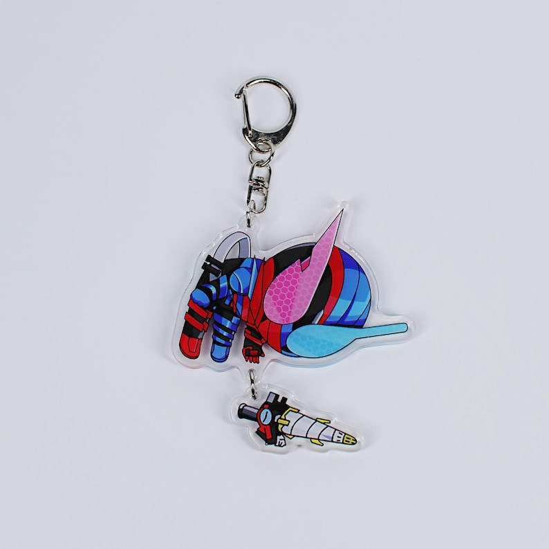Kamen Rider Acrylic Keychain Set Decade Ex-Aid Build Zi-O Zero-One Fanmade Charms detail image 6