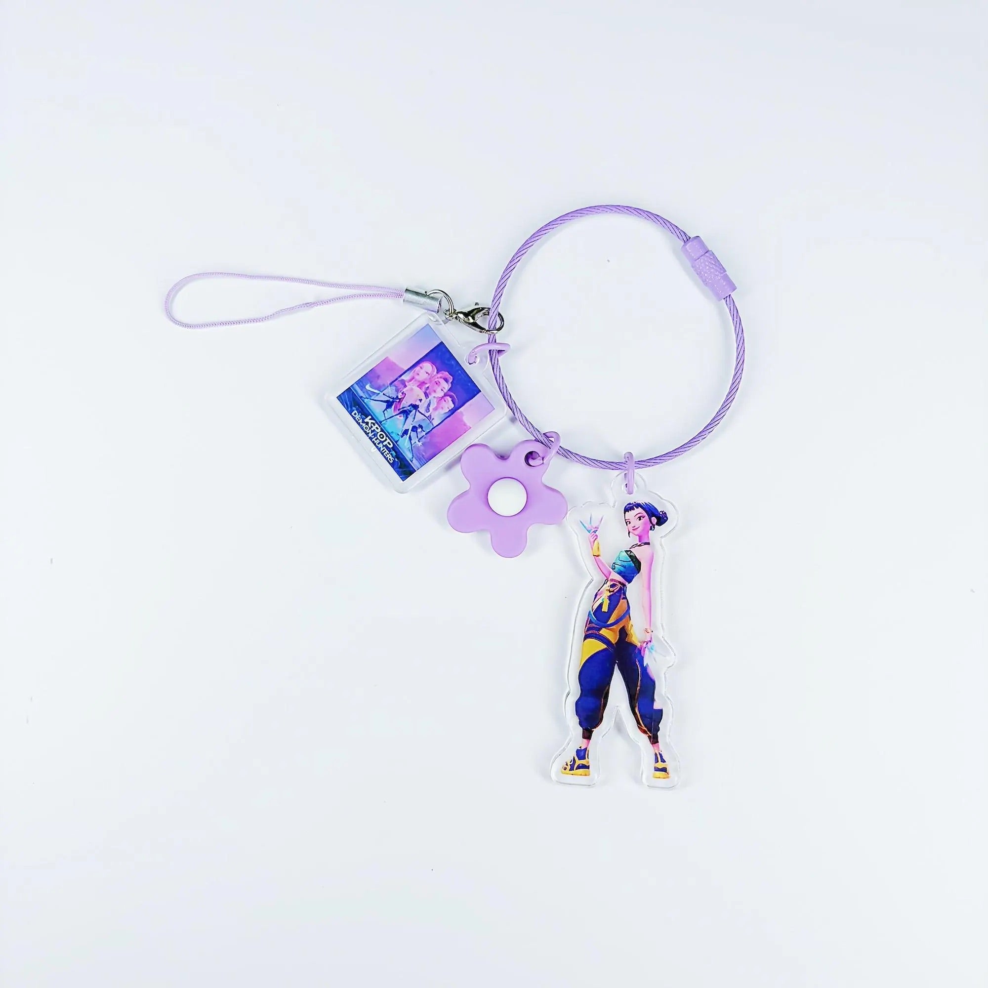 Kpop Demon Hunters Huntrix Keychain Set Rumi Mira Zoey Fanmade Phone Charms detail image 3
