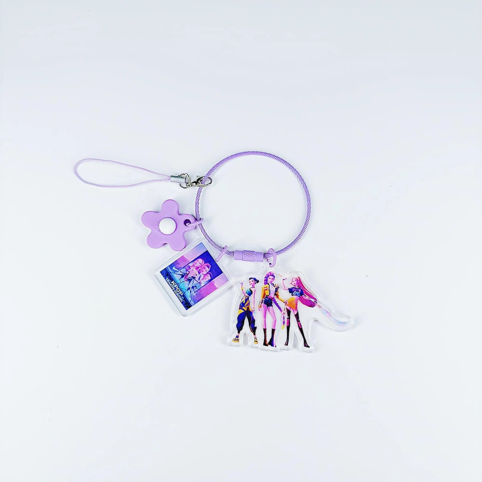 Kpop Demon Hunters Huntrix Keychain Set Rumi Mira Zoey Fanmade Phone Charms detail image 6