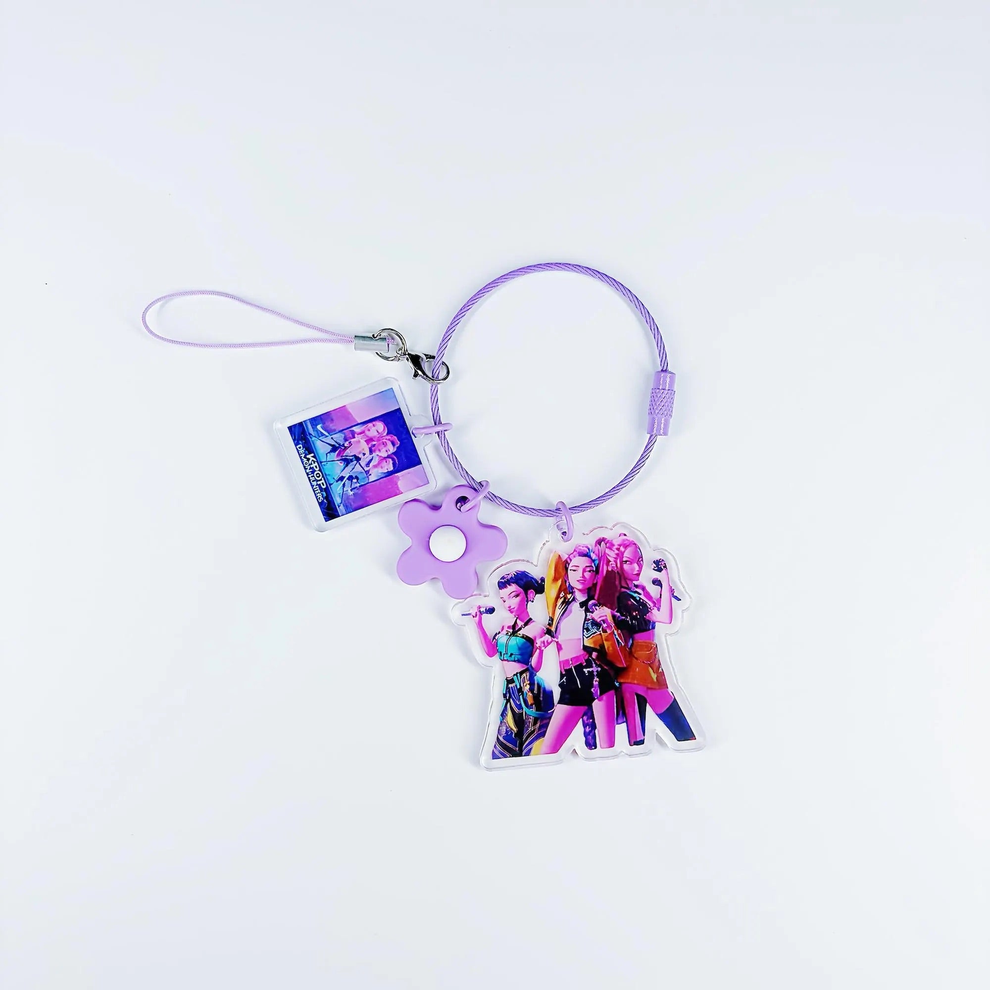 Kpop Demon Hunters Huntrix Keychain Set Rumi Mira Zoey Fanmade Phone Charms detail image 7
