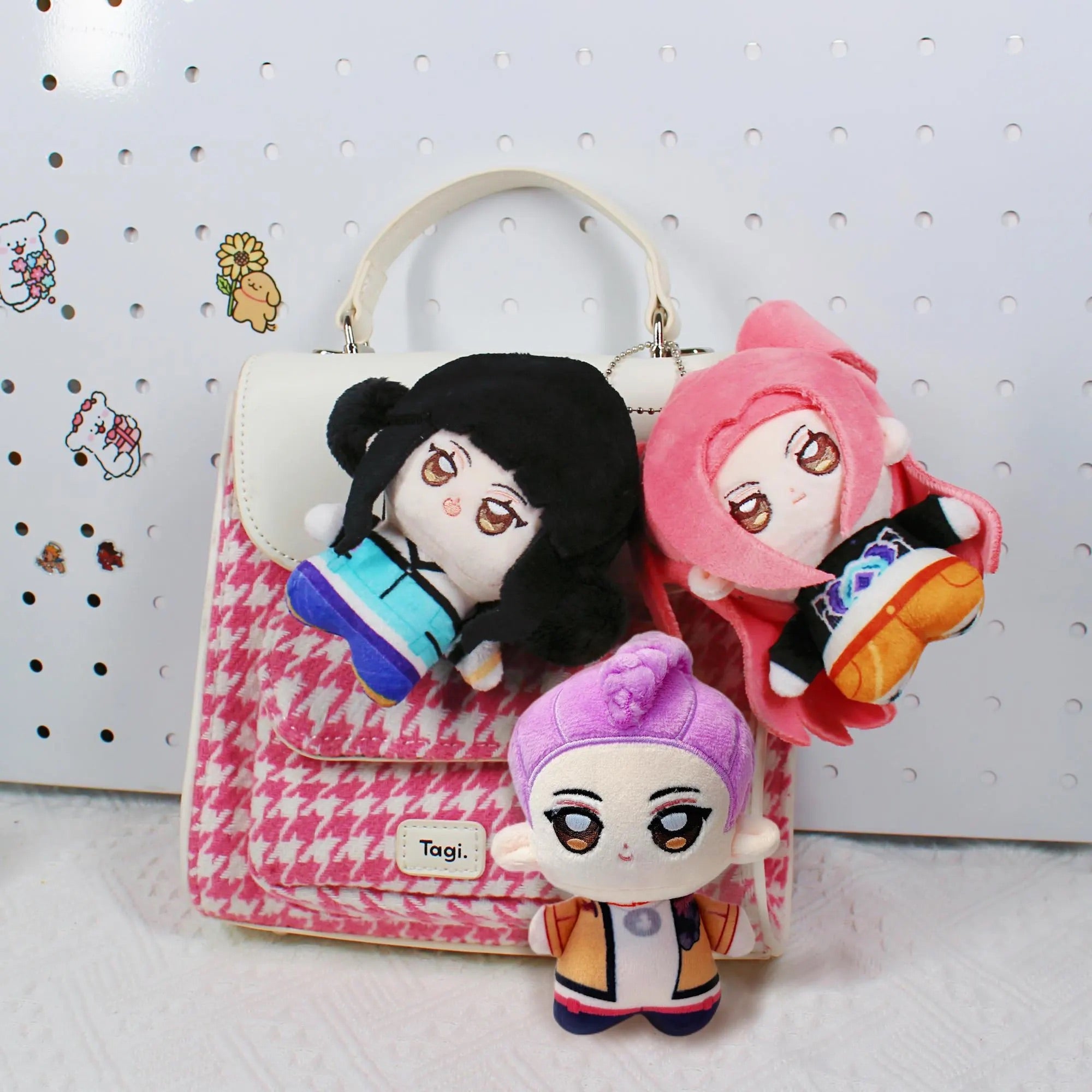 Kpop Demon Hunters Huntrix Plush Set Rumi Mira Zoey Fanmade Soft Dolls detail image 1