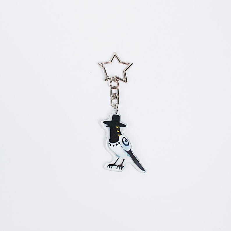 Kpop Demon Hunters Tiger & Crow Keychain Derpy Sussie Samjoko Acrylic Charm Fanmade Gift detail image 3