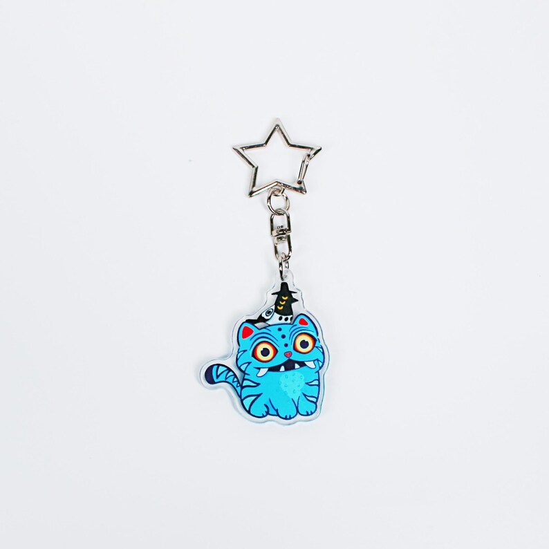Kpop Demon Hunters Tiger & Crow Keychain Derpy Sussie Samjoko Acrylic Charm Fanmade Gift detail image 4