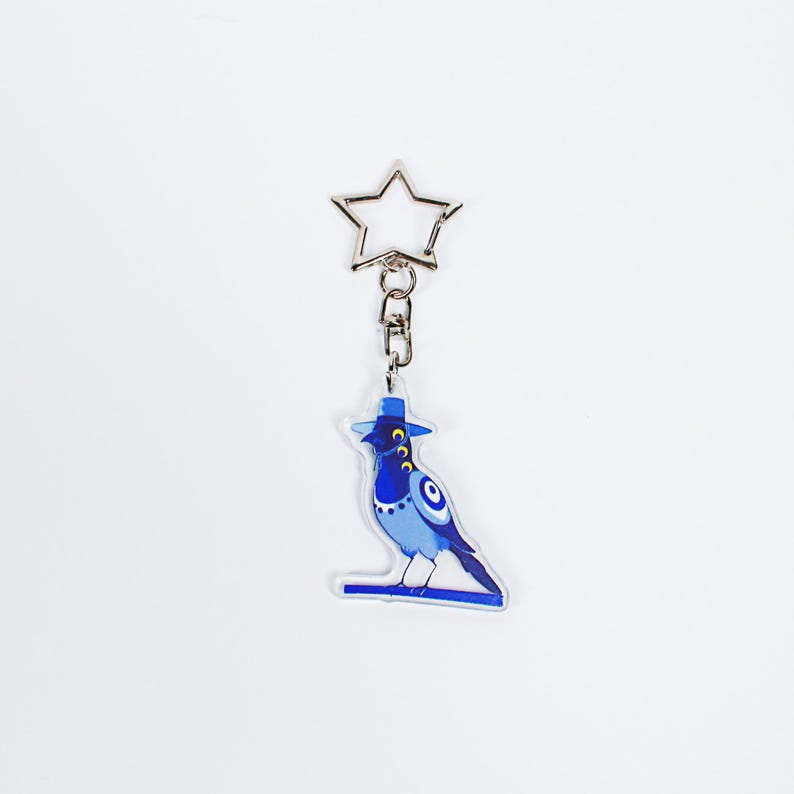 Kpop Demon Hunters Tiger & Crow Keychain Derpy Sussie Samjoko Acrylic Charm Fanmade Gift detail image 6