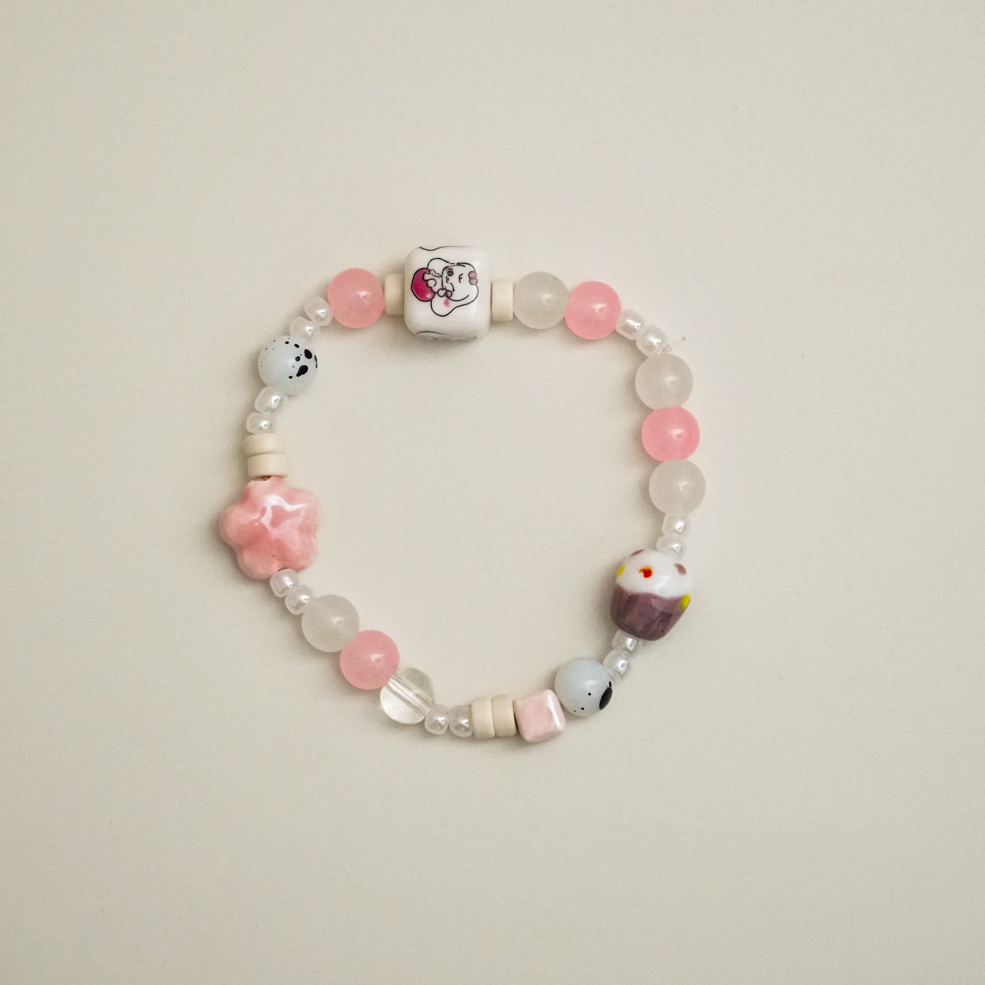 Kpop IVE Jang Wonyoung Inspired Handmade Bracelet Natural Stone Hand-Painted Beads Elegant Fanmade DIVE Gift Jewelry detail image 6