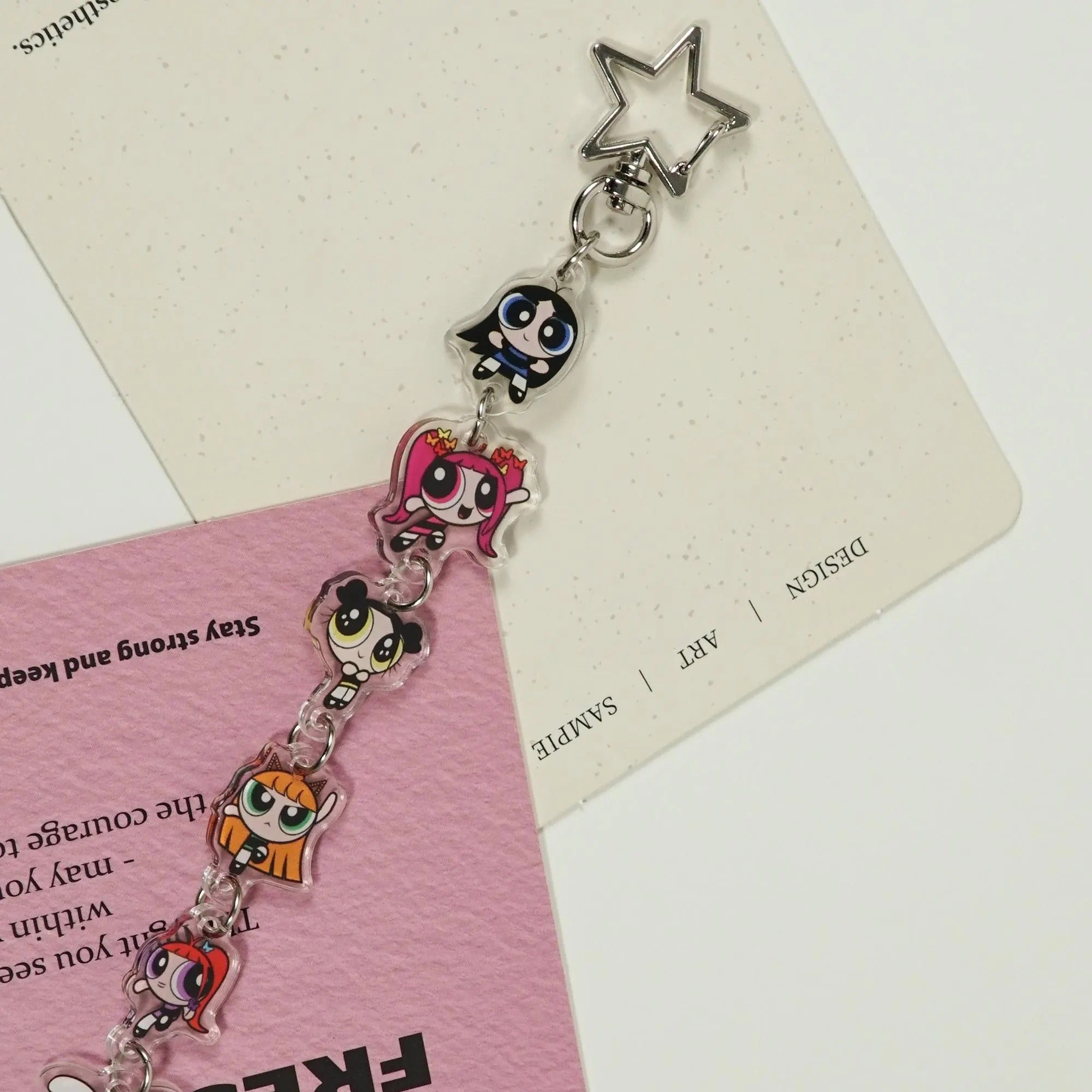 Kpop NewJeans All-Member Mascot Keychain Charm Chain with Star Clasp Fanmade Acrylic Bunny Bag Accessory Gift Bunnies Merch detail image 4
