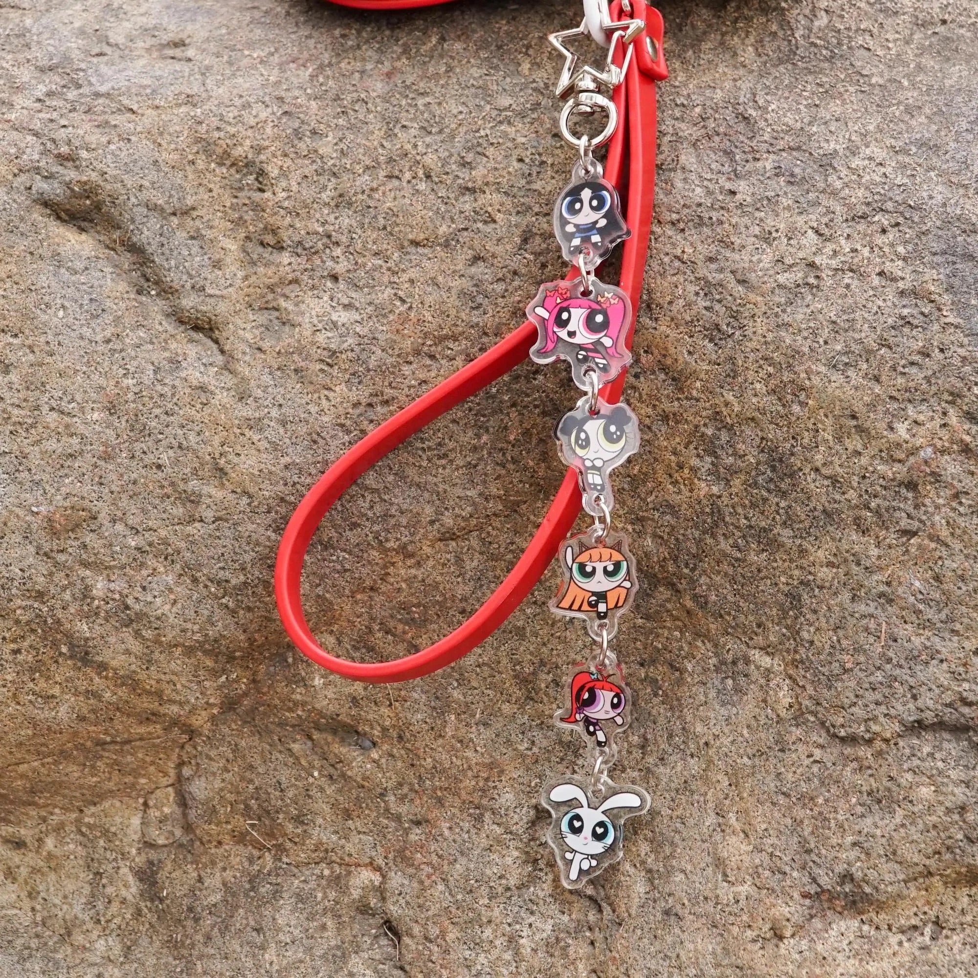 Kpop NewJeans All-Member Mascot Keychain Charm Chain with Star Clasp Fanmade Acrylic Bunny Bag Accessory Gift Bunnies Merch detail image 6