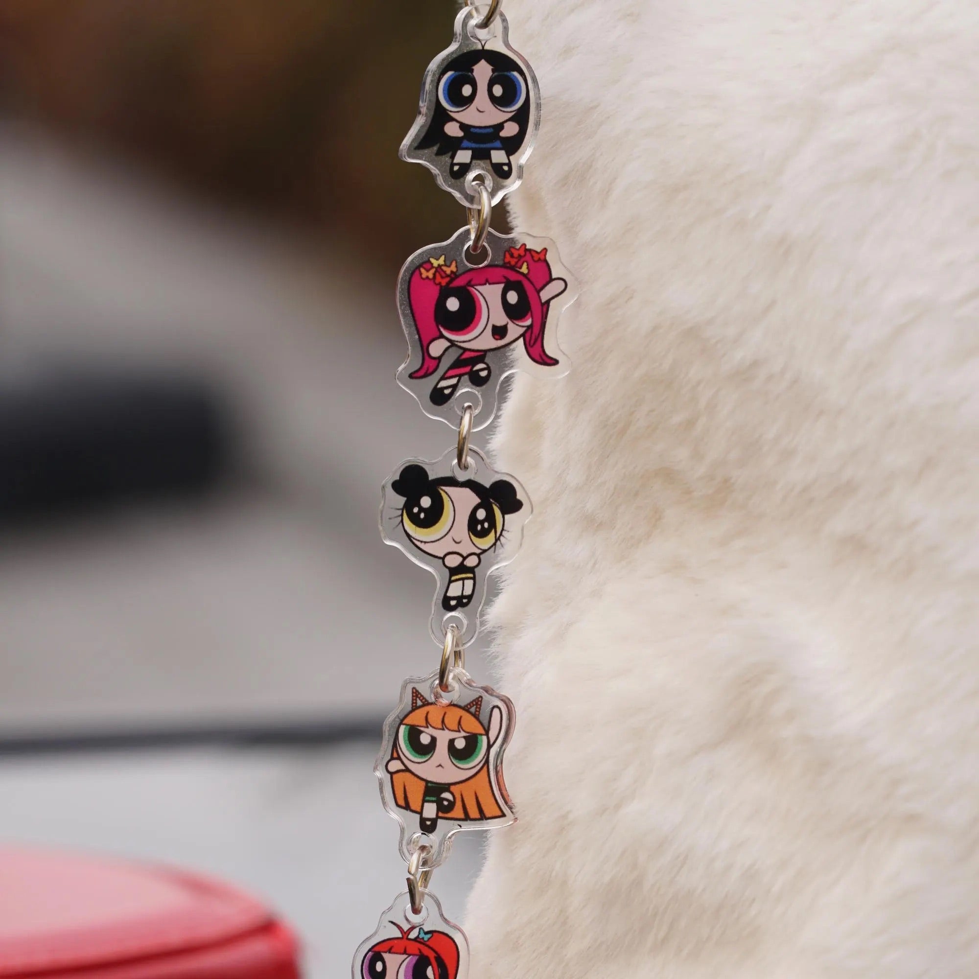 Kpop NewJeans All-Member Mascot Keychain Charm Chain with Star Clasp Fanmade Acrylic Bunny Bag Accessory Gift Bunnies Merch