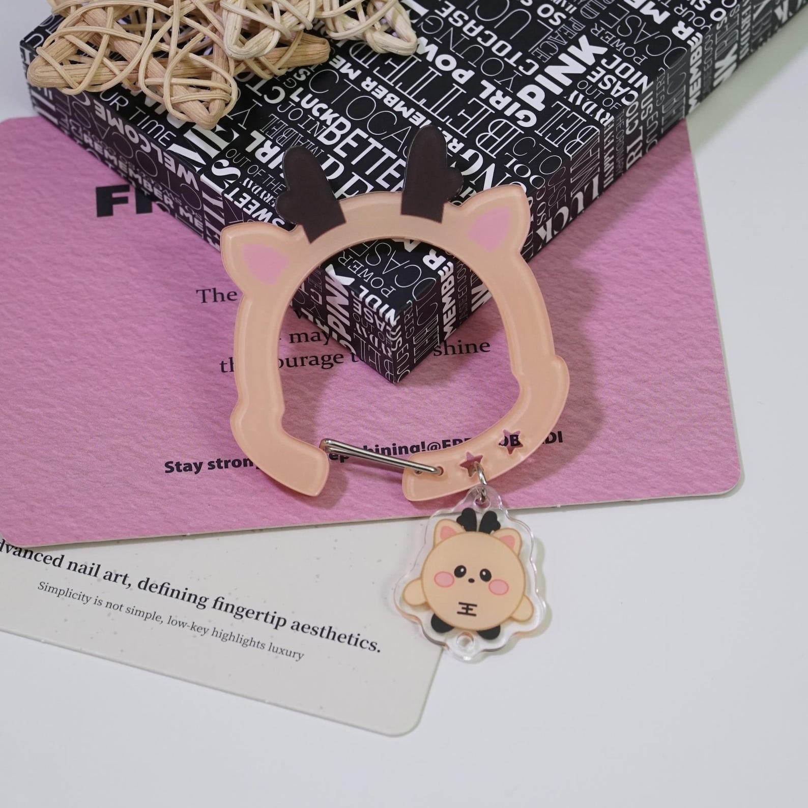 Kpop RIIZE We Little RIIZE Mascot Acrylic Spring Keyring Carabiner Clip Fanmade Bag Accessory Utility Charm BRIIZE Gift detail image 2