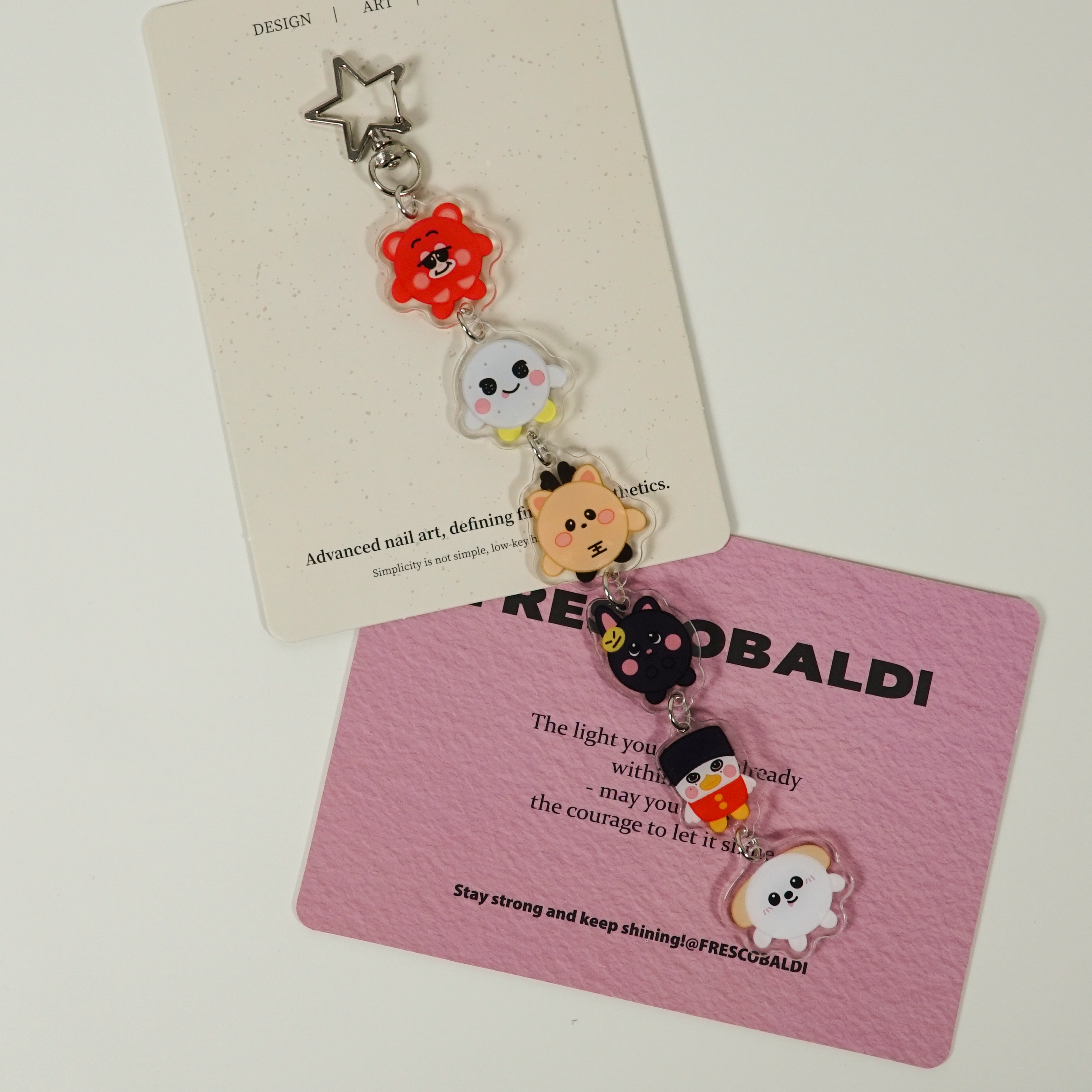 LITTLE RIIZE All-Member Mascot Keychain Charm Chain with Star Clasp Fanmade Kpop Acrylic Bag Accessory BRIIZE Gift detail image 4