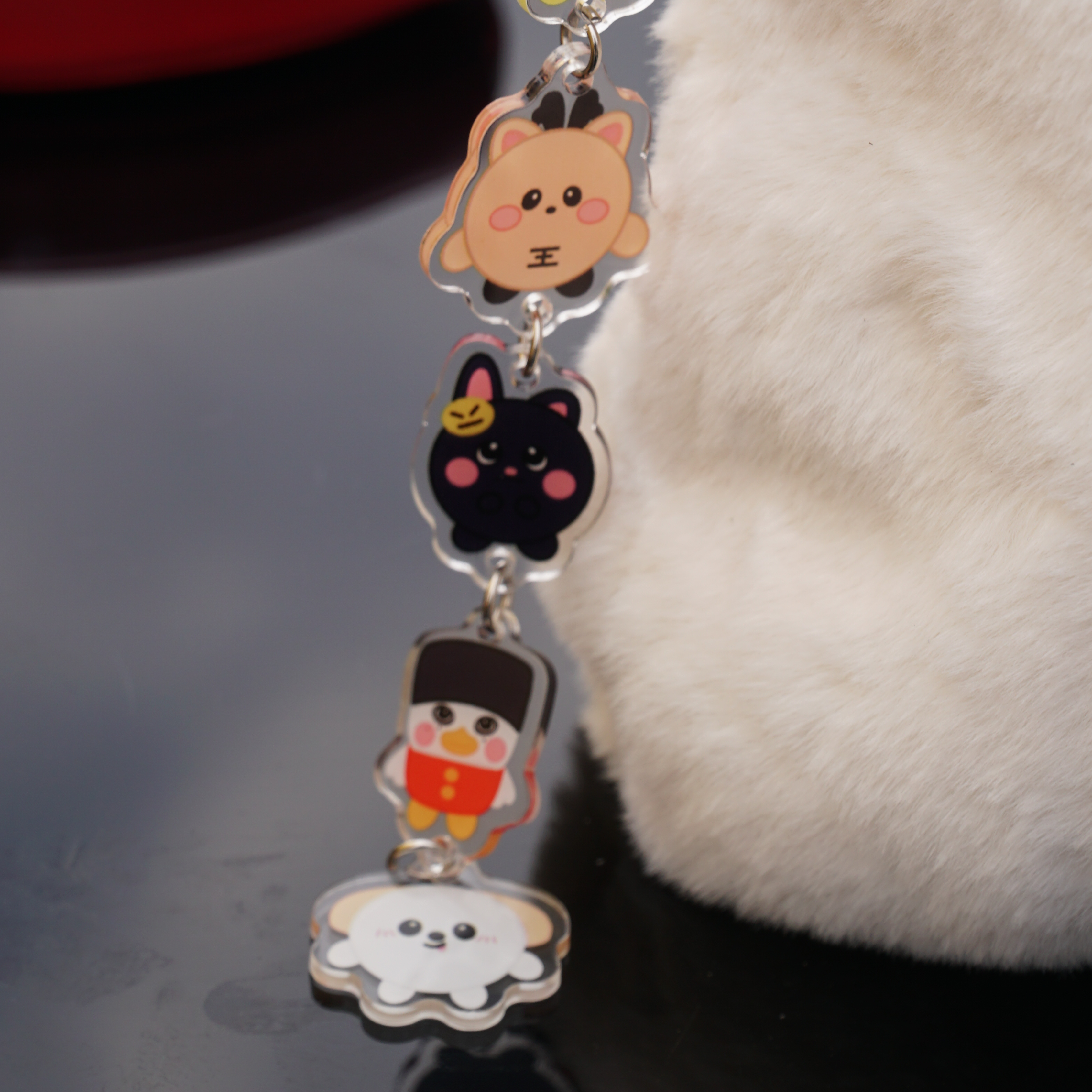 LITTLE RIIZE All-Member Mascot Keychain Charm Chain with Star Clasp Fanmade Kpop Acrylic Bag Accessory BRIIZE Gift detail image 2