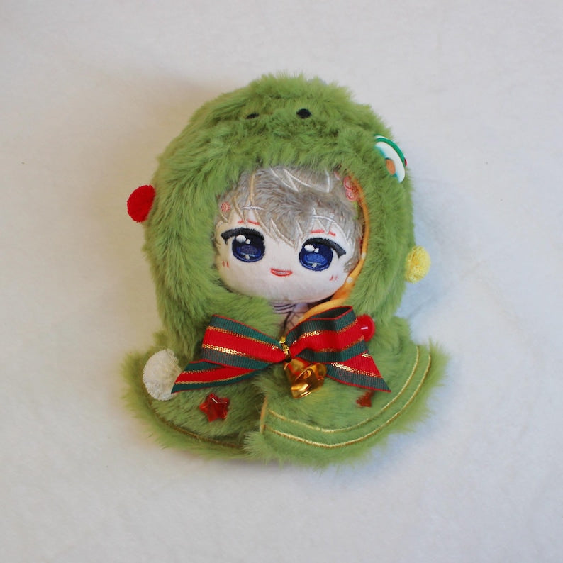 Love and Deepspace 4-Inch Dolls Christmas Plush Outfit Set Holiday Costume Clothing for Xavier Zayne Rafayel Sylus Caleb Fanmade Gift detail image 3