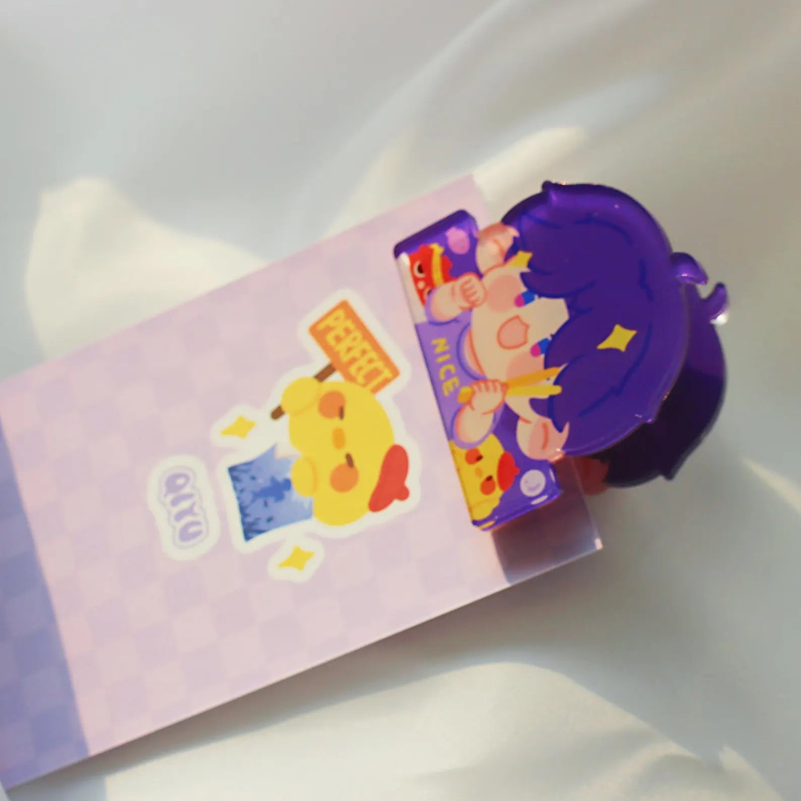 Love and Deepspace Acrylic Clips Set Xavier Zayne Rafayel Sylus Caleb Chibi Character Paper Clips Fanmade LADS Gift detail image 10