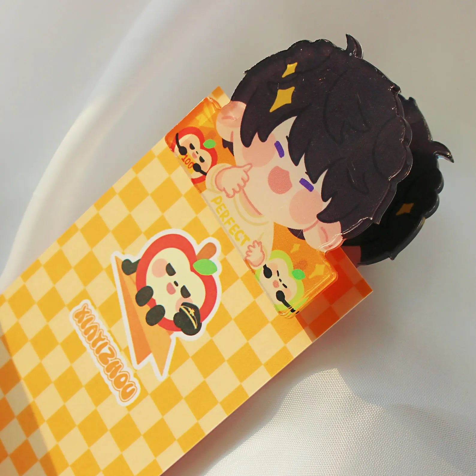 Love and Deepspace Acrylic Clips Set Xavier Zayne Rafayel Sylus Caleb Chibi Character Paper Clips Fanmade LADS Gift