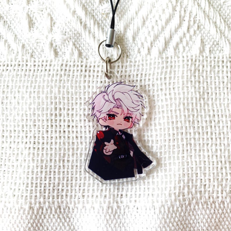 Love and Deepspace Acrylic Keychains Xavier Rafayel Zayne Sylus Caleb Double Sided Phone Charm OT5 Fanmade Bag Accessory Gift detail image 5