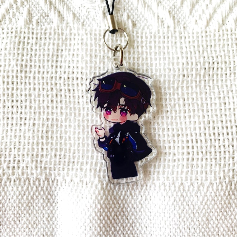 Love and Deepspace Acrylic Keychains Xavier Rafayel Zayne Sylus Caleb Double Sided Phone Charm OT5 Fanmade Bag Accessory Gift detail image 6