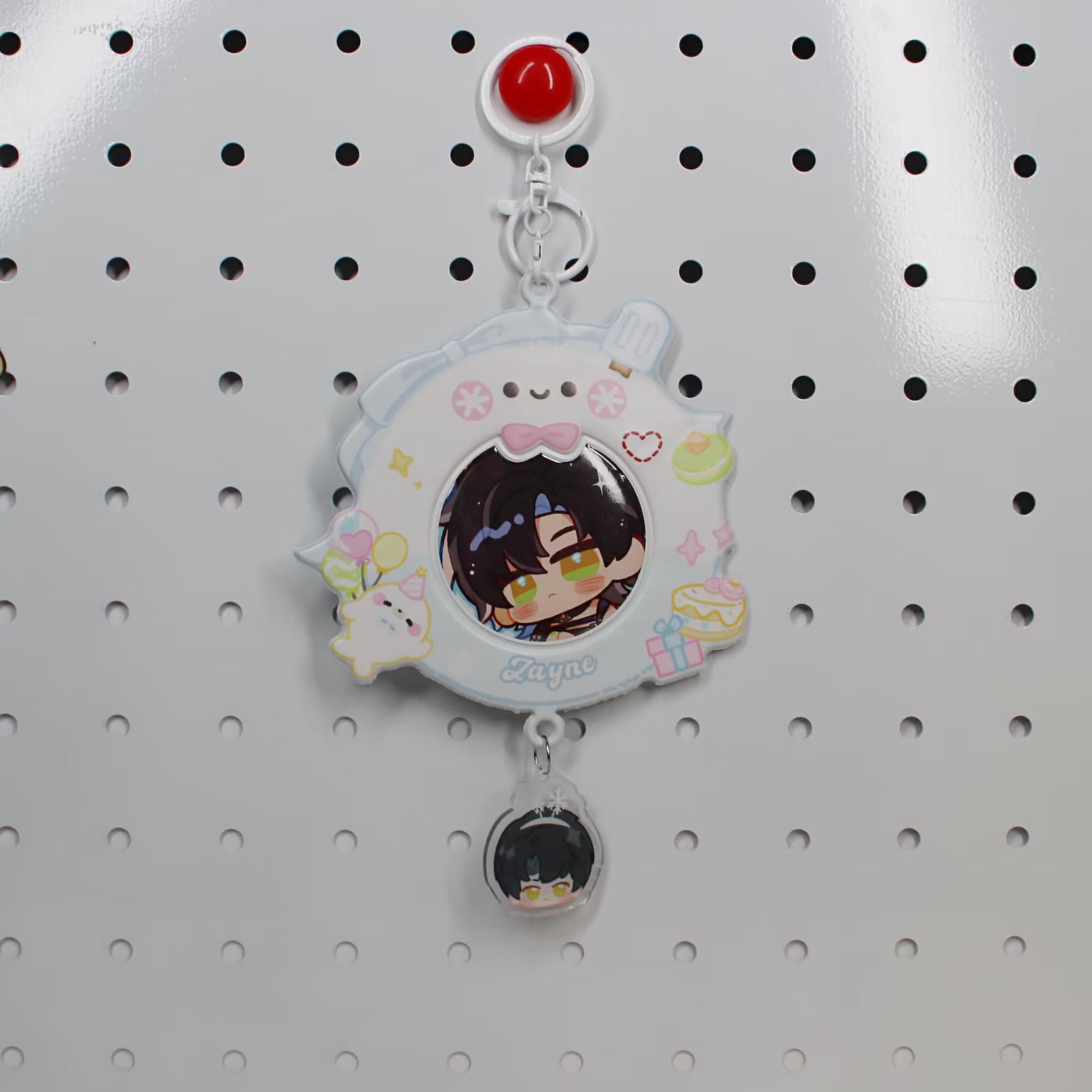 Love and Deepspace Badge Holder Keychain Set Xavier Zayne Rafayel Sylus Caleb LADS Acrylic Badge Clip Fanmade Gift