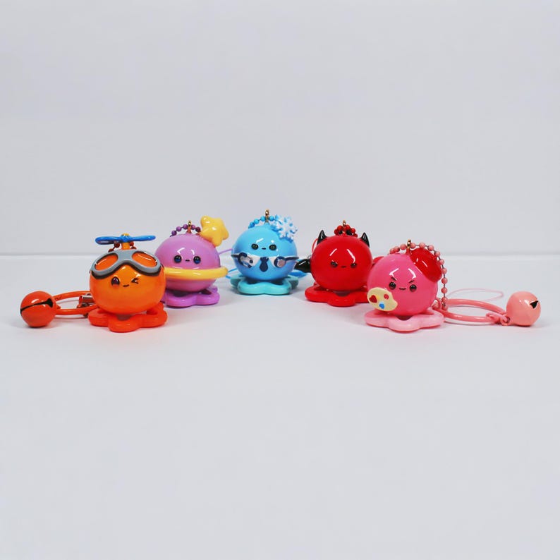 Love and Deepspace Blobbu Keychain Set Hand Painted Xavier Zayne Rafayel Sylus Caleb LADS Acrylic Charm Fanmade Gift detail image 2