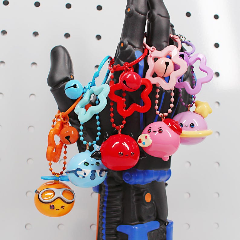 Love and Deepspace Blobbu Keychain Set Hand Painted Xavier Zayne Rafayel Sylus Caleb LADS Acrylic Charm Fanmade Gift detail image 3