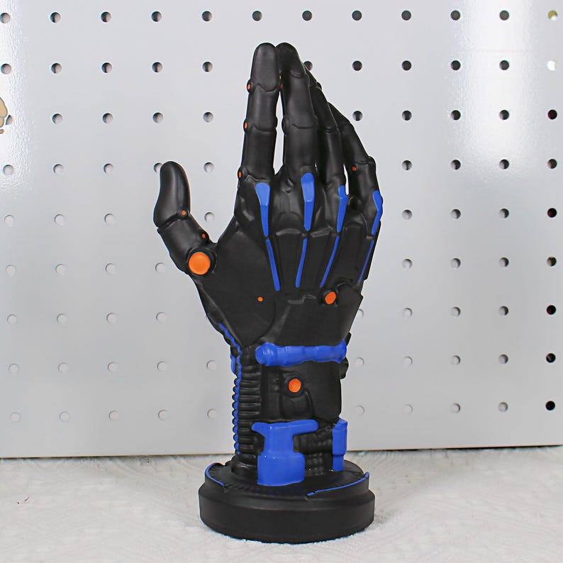Love and Deepspace Caleb Cyberpunk Arm Jewelry & Controller Stand 10 Inch Resin Display Hand Model Fanmade Game Collectible Gift detail image 4