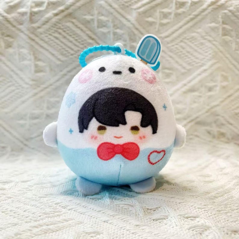 Love and Deepspace Egg Pod Plush Keychain Set Xavier Sylus Zayne Rafayel Caleb Cute Round Plush Doll Bag Charm LADS Fanmade Gift detail image 2
