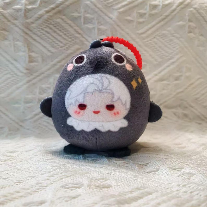 Love and Deepspace Egg Pod Plush Keychain Set Xavier Sylus Zayne Rafayel Caleb Cute Round Plush Doll Bag Charm LADS Fanmade Gift