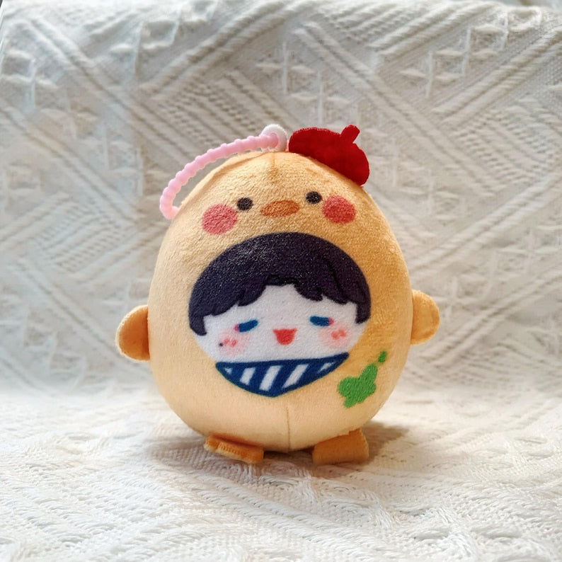 Love and Deepspace Egg Pod Plush Keychain Set Xavier Sylus Zayne Rafayel Caleb Cute Round Plush Doll Bag Charm LADS Fanmade Gift detail image 5