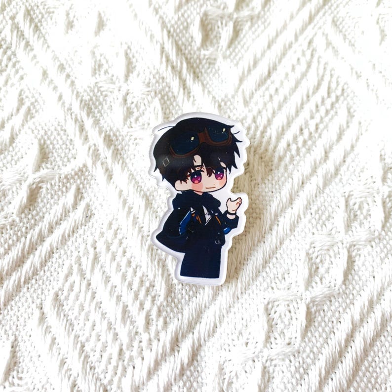 Love and Deepspace Enamel Pin Set Xavier Rafayel Zayne Sylus Caleb Acrylic Character Pins Fanmade LADS Gift detail image 2
