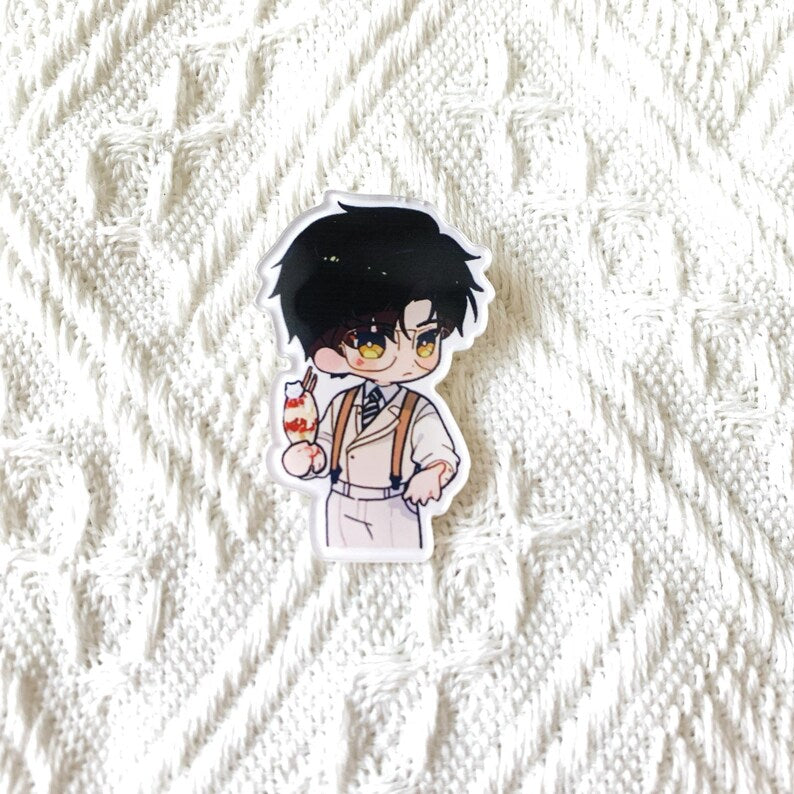Love and Deepspace Enamel Pin Set Xavier Rafayel Zayne Sylus Caleb Acrylic Character Pins Fanmade LADS Gift detail image 5