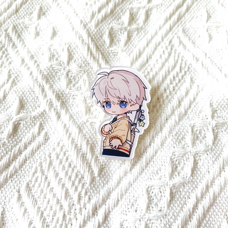 Love and Deepspace Enamel Pin Set Xavier Rafayel Zayne Sylus Caleb Acrylic Character Pins Fanmade LADS Gift detail image 6