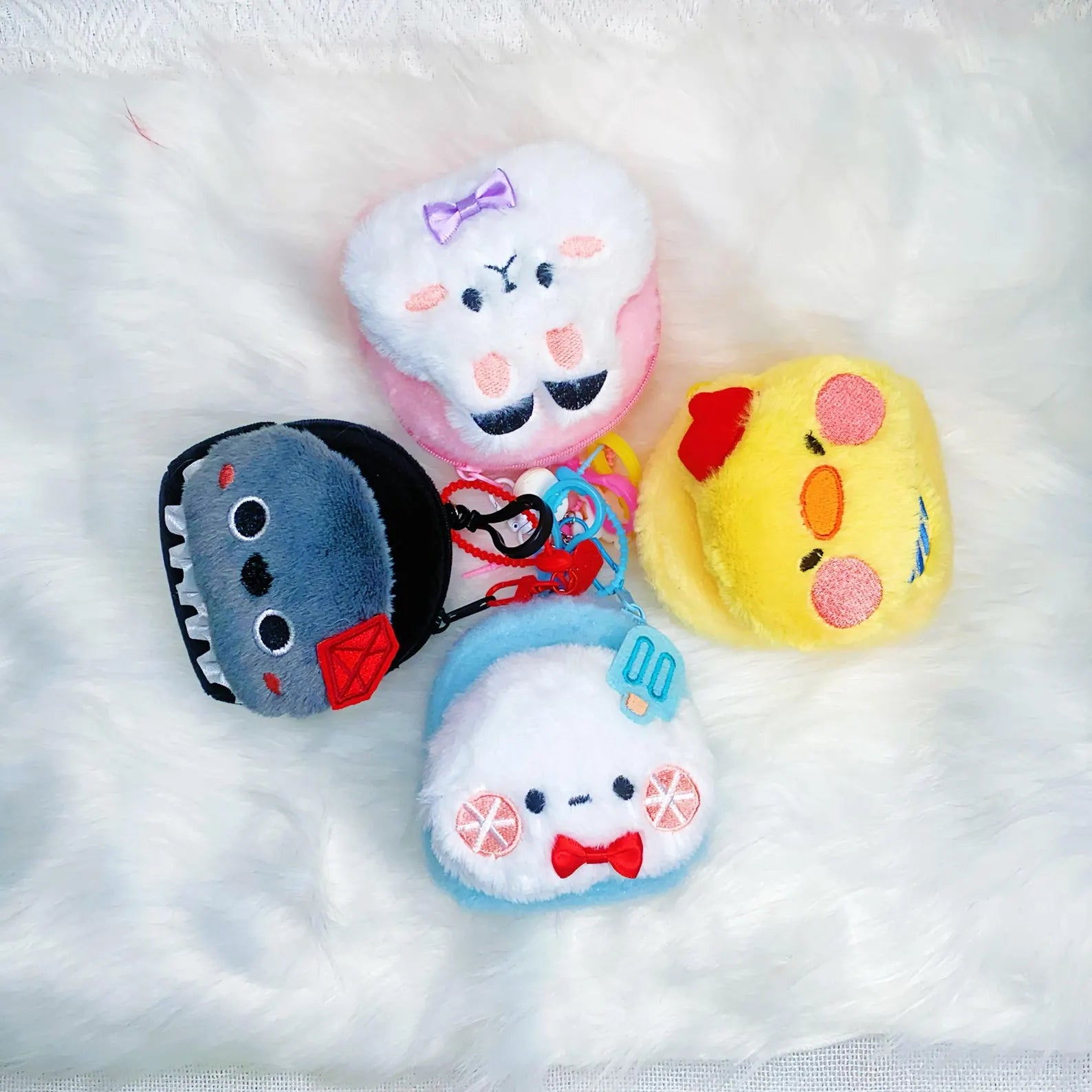 Love and Deepspace Handmade Mini Plush Coin Purse Keychain Rafayel Zayne Xavier Sylus Caleb Animal Pouch Fanmade Gift LADS detail image 10